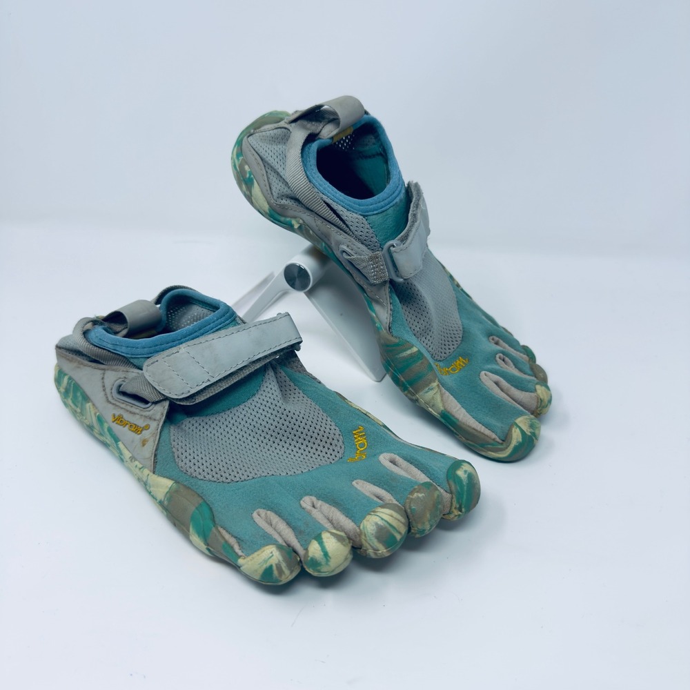 Vibram FiveFingers KMD Sport LS Womens 36 Teal Grey Camo Toe Shoes W149C‎